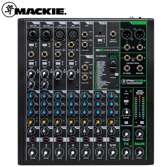 MACKIE 맥키 PROFX10V3 오디오 인터페이스 내장 오디오믹서