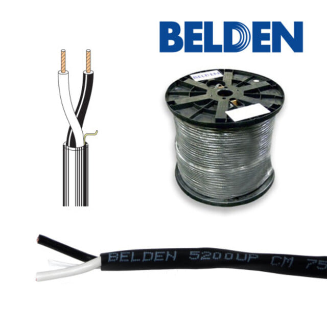 벨덴 5200UP 스피커 케이블 2심 16AWG 150미터
